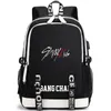 KPOP USB Stray Kids Rucksack Schwarz Blau Schultasche JISUNG WOOJIN SEUNGMIN MINHO JEONGIN FELIX CHANGBIN HYUNJIN LJJ626 LJ201225