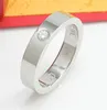 3mm 4mm 5mm Titanium Steel Love Ring Men and Women Nail Rings for Lovers Par Jewelry for Gift