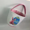 Easter Basket New Rabbit Egg Printed Cotton Canvas Buckets Kids Easter Egg Gift Bag Toys Hunt Baskets Home Decor9757382