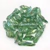20 pezzi blu/verde/rosso bianco/arcobaleno Aura titanio rivestito irregolare roccia naturale cristallo di quarzo punto scintillante display Druzy gemme minerali grezze
