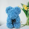 Valentijnsdag Cadeau 25 cm Rode Roos Teddybeer Roos Bloem Kunstmatige Decoratie Kerstcadeaus Vrouwen Valentijnsdag Gift3273