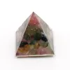 10 PCS Square Pyramid Amethyst Stone en Resin Pendant voor geschenk Lapis Lazuli Orgone Energy Unieke Jewelr6501895