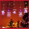 3D LED lumières de noël fée guirlande lumineuse rideau feston à piles lampe suspendue fenêtre décoration de la maison 28 a549477421