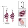 Etnisk Frö Pärlor Tassel Örhängen för Kvinna Stor Waterdrop Crystal Örhängen Handgjorda Weave Long Dangle Drop Earrings Boho Smycken