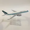 16 cm Vliegtuig Model Vliegtuig Model Cathay Pacific A350 Vliegtuigen Vliegtuigen Model Speelgoed 1400 Diecast Metal Airbus A350 Vliegtuigen speelgoed LJ2002288879