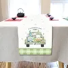 Happy Easter Rabbit Table Runner Multi-size Easter Gnome Rabbit Bunny Cotton Linen Table Runner Home Party Kitchen Decoration