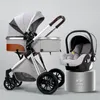 Multifunktionell babyvagn 3 i 1 Levereras med bilstol nyfödda fällbara buggy resesystem lyx spädbarn vagnvagn1 sälj som heta kakor populära designer