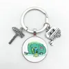 Nieuwe Leuke Camper Wagon Sleutelhanger I Love Camping Sleutelhanger Trailer Wegwijzer Sleutelhanger Vakantie Reizen Memorial Gift Happy Car Vacation