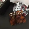 Hochwertige Kristall -G -Buchstaben Designer Frauen Haarklemme Haare Kamm klassische Mädchen Barrettes Accessoires Schmuck Schmuck