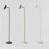 Modern LED Dimmable Floor Lamp Simplicity Gold/Black/White Foyer Bedroom Office Vertical Floor Lights Nordic Home Decor Lighting Fixtures