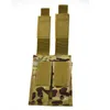 Mochilas del ejército 9mm Pistola Revista Bolsa Táctica Doble Molle Cinturón Dual Mag Bag Flashlight Soporte Paquete Paquete Pistola Caza Accesorios