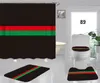 Cruz Shape WAST Cobertura de assento não-deslize letra impressão moda impressão de alta qualidade banheiro conjunto de chuveiro preto para decoração do banheiro
