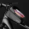 Rockbros Touch Screen Sac à vélo étanche Sac Cyclisme Top Top Tube Sacs Porte-Téléphone Avant Accessoires de boîtier
