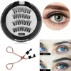 8D Quantum Magnetic Mink Lashes Conjunto Cílios Falsos Natural / Espesso Olho Longo Ilhas Wispy Maquiagem Extensão de Beleza com ímã suave