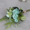 Bouquet simulé de feuilles vertes, pour armoire à vin, décoration de maison, ornements créatifs, fleurs décoratives pour la maison, 3 couleurs