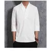 MRGB Store Men Harajuku Cotton Linen Tshirt 2021 Men's Summer Solid Streetwear Fashions White Tshirts Male Summer Pullover G1222
