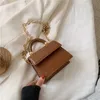 Mini bolso cruzado de cuero PU con diseño de piedra de lujo para mujer, bandoleras tipo mensajero, bolsos de viaje con cadena para teléfono 2020