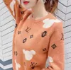 Moda Mulheres Suéteres Top Quality Chefe Cópia Letra Confecção de Tricô Sweater High Street Pullover Tops 2022Gg Marca
