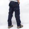 Men's Pants Overalls Cargo Multi Pockets Tactical Work Casual Pantalon Hombre Streetwear Army Straight Trousers