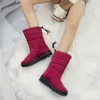 Mi-mollet neige avec talons bas femmes bottes d'hiver imperméable chaud compensées Botas Mujer chaussures femme Y200115 GAI GAI GAI