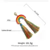 Kvinnor Rainbow Line Tassel örhängen Dangle Drop Stud Ear Rings for Women Fashion Jewelry Will and Sandy Drop Ship