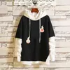 Anime Toaleta Związana Hanako Kun Hoodie Yahiro Nene Fashion Cartoon Black Unisex Kapturem G1229