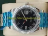 Luminous Watches For Men 41mm Asia Automatic 2813 Orologio Nero Blu Roma Crystal Date Orologi bianchi da uomo Bracciale Jubilee in acciaio da polso