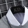 Camisolas masculinos 2021 suéter de moda Homens de moda de duas peças de duas peças de manga comprida estilo casual retalhos de retalhos soltos mass de inverno roupas de outono