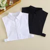 Bow Ties White Black Fake Collar Men And Women Autumn Student Shirt Detachable False Half Blouse Tops Neckwear Accessories