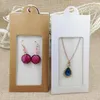 Various Color Gift Package& Display Window Box Candy Box With Hanger Necklace /Earring Jewelry Packing Window Pouch Bags