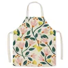 Planten Gedrukt Keuken Schort Vrouw Linnen Bib Volwassenen Kinderen Mouwloze Floral Print Schorten Thuis Koken Bakken Tools Wlly BH4587