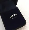 liefdesring met stenen bague koppels hebben stempel roestvrij staal diamant voor vrouwen luxe sieraden trouwen bruiloft verlovingsringen sets Valentijnsdag geschenk met doos