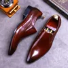 Desai Top Layer Cowhide Shoes Men's Genuine Leather Business Dress Shoes Men British Pointed Toe Formal Slip-On Shoes