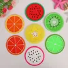 Fruit Shape Coaster Cup Pads Anti Slip Insulation Dish Mat Drinks Tea Coffee Cups Holder Placemat Orange Watermelon Kitchen Dining Bar Table Decorations JY1002