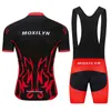 Fabriksdirektförsäljning Moxilyn -tröjor för män Cyling Gear Set Bike Clothing Kit Kort ärmar MTB Bicycle Shirts and Cycling Bibs 21011501