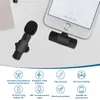 Wireless Lavalier Microphone Cell Phone Handsets Portable Video Recording Mini Mic for iPhone Android Live Broadcast Gaming Phone Microfonoe