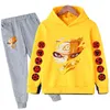 Boys Sweatshirt New Cartoon Baby Cotton Tops Autumn Clothing Toddler Fashion Sweatshirt Pants Sets 3-14 Years Children Clothes Y220310