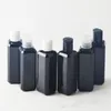 100 sztuk 100ml Pusta Refillable Black Pet Butelka Z Cap Pet Shampoo Bottle Plastic Container
