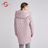 MODERN SAGA Cappotto donna Autunno Giacca lunga Cappotto imbottito in cotone sottile Donna Giacche larghe con cappuccio Parka femminile caldo Taglia unica 201210