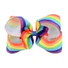 6quot Girls Rainbow Bow Clips Baby Bubble Flower Ribbon Bowknot Haarspeld Kinderen Large Barret Hair Boutique Bows Children Hair Acc6243476