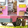 Robotim DIY Happy Camper med möbler Barn Vuxen Miniatyr Trä Doll Hus Modell Byggsatser Dollhouse Toys DGM04 201215