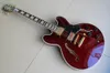 Factory Custom New Electric Guitar Jazz Guitar Semi Hollow Body Mahogany In Wine Red 20120115