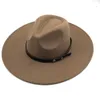 Klasyczny szeroki rdzeń fedora czapka czarna biała wełna kapelusze mężczyźni kobiety kruszenie zimowego kapeluszu ślub Jazz Hats7141439