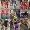 Spodnie jogi Fitness Sports Legginsy Jacquard Sports Leggingi Kobietowe spodni z wysokim talią ciasne spodnie sportowe 8417859