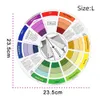 Färghjulspapperskort Färgblandning Muticolor Användbara guider Tatuering Pigmentdiagramförsörjning