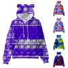 Decompressie speelgoed 3D gedrukte anime regenboog mode fidget hoodie mannen oversize sweatshirt familie spellen trui kinderen kleding streetwear