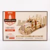 Robotime 1:40 286ピッククラシックDIY可動3Dアメリカの重トラック木製パズルゲームアセンブリおもちゃのギフト子供大人MC502 201218