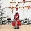 Kerst Champagne Fles Cover Schort Set Design Festival Kerst Rode Wijnfles Cover Table Wine Fles Dress Up Props