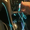 Carro levou atmosfera luz colorido lâmpada fria instrumento decoração luz celular app dc12v música de controle de voz carro