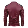 Мужской панк стиль куртка PU кожаная куртка мужчины мода одежда осеннее пальто мужчины мотоцикл куртка искусственная кожа высокое качество 211222